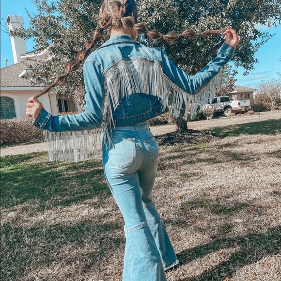 Fringe bling Jean jacket - Picture 4 of 4